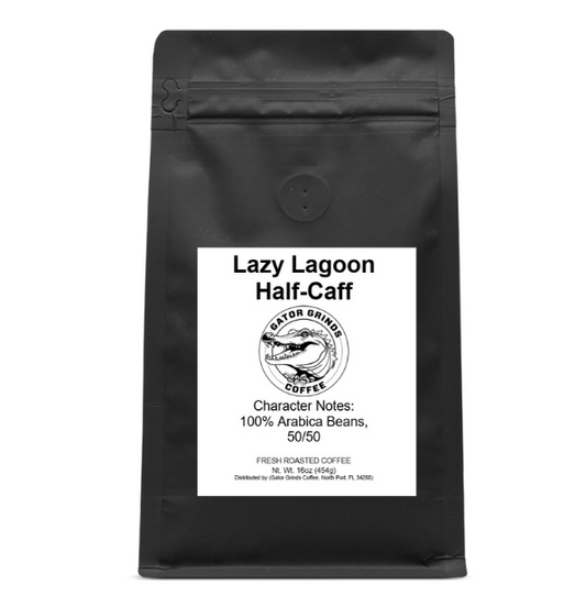 Lazy Lagoon Half-Caff - Fresh Roasted Coffee with less caffeine