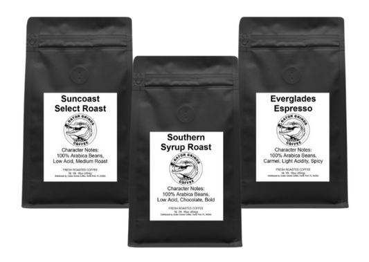 Low Tide Trio - Southern Syrup Roast, Suncoast Select Roast, & Everglades Espresso