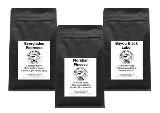 My Go-To Grinds Trio - Bayou Black Label, Everglades Espresso, & Floridian Finesse